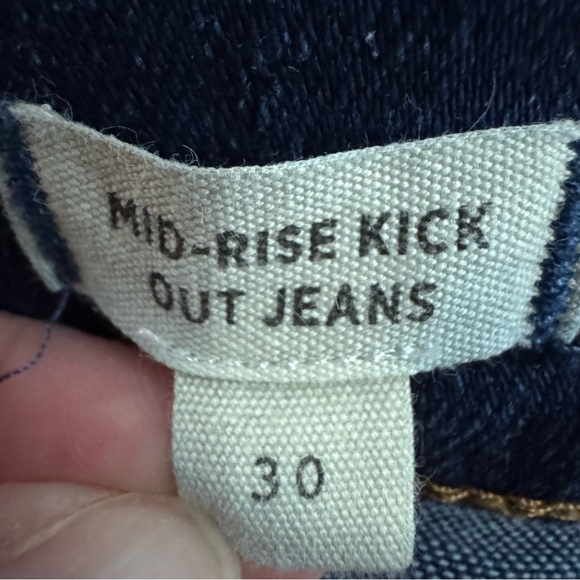 Madewell Mid Rise Kick Out Crop Jeans in Luana Wash Seam Edition Size 30 - Picture 5 of 14